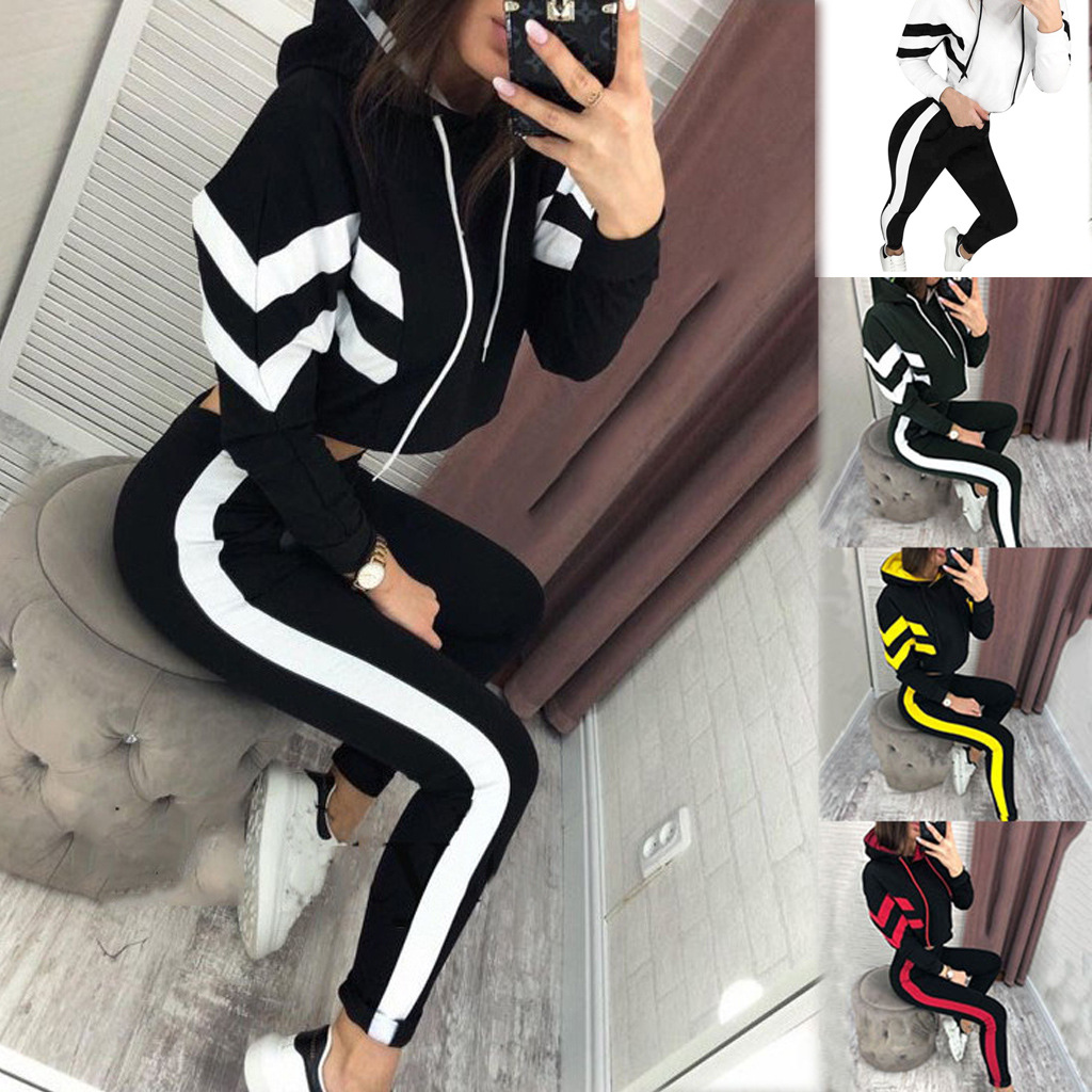 Welle Neue Anzug Set Frauen Trainingsanzug Zwei-stück Stil Outfit Sweatshirt Sport Tragen