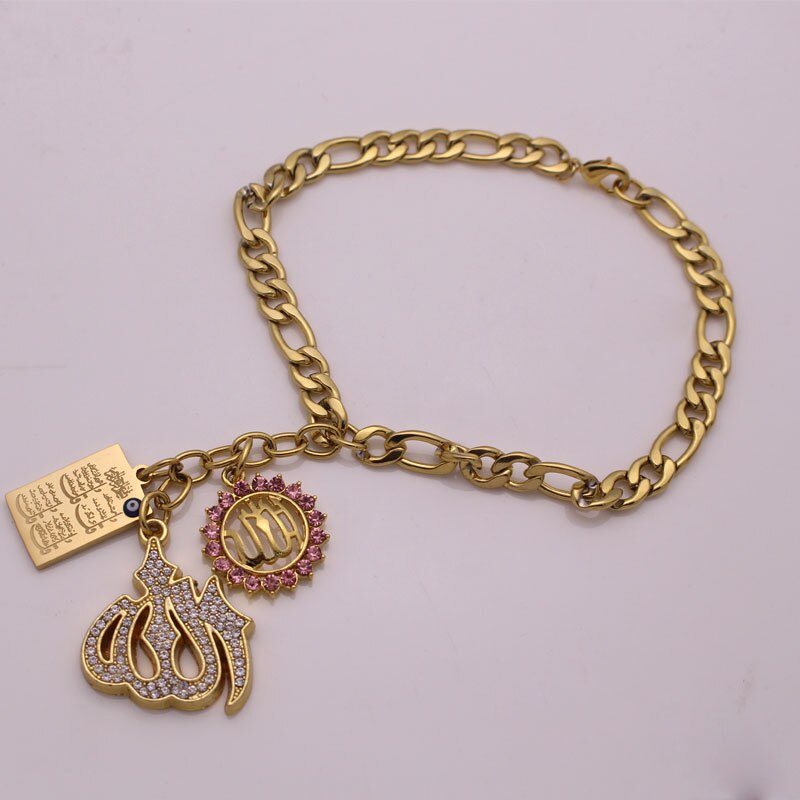 Brann qul suras allah bil bakspeil rustfritt stål bil anheng hengende bil styling tilbehør