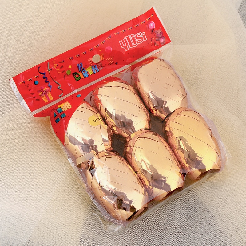 6 uds colorido globo cuerda globo boda de cumpleaños globo herramienta Curling Rollo de cinta Ballon Streamer: 04 Champagne