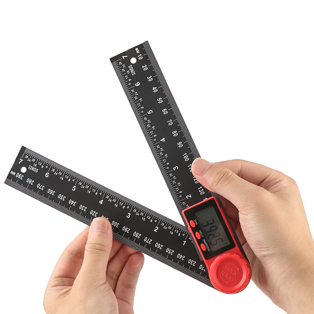 2 in 1 Digital Protractor Angle Ruler 200mm 8inch Angle Finder 360 Degree Goniometer Inclinometer
