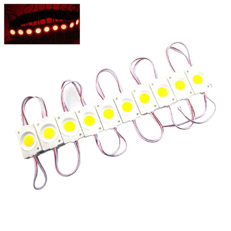 10 Stks/set Led Cob Module 2.4W 12V Dc Reclame Licht Module Led Licht Licht Woord Cob Box Bron teken Strip K8C4: Rood