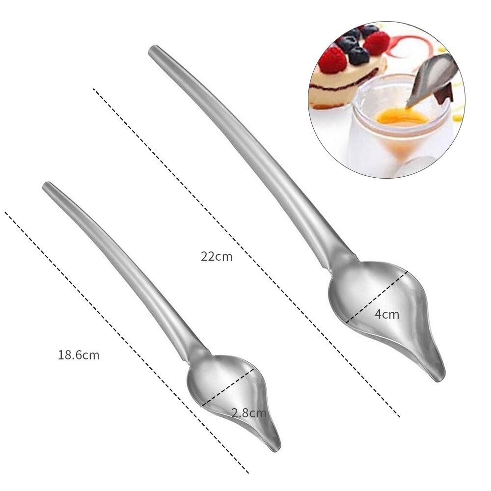Decor Spoon Sushi Food Draw Drawing Tool Sauce Dessert Plate Dressing Dish Baking Accessories Cake Coffee Spoon Tool
