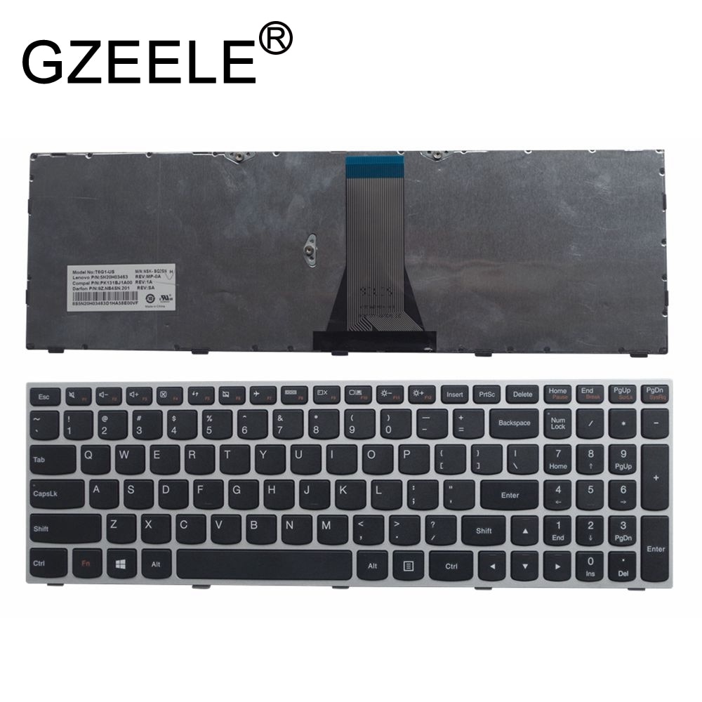 GZEELE US for Lenovo Touch B50-45 B50-70 B50-80 B70-80 Z50-70 Z50-75 M50-70 M50-80 Laptop Keyboard silver US version