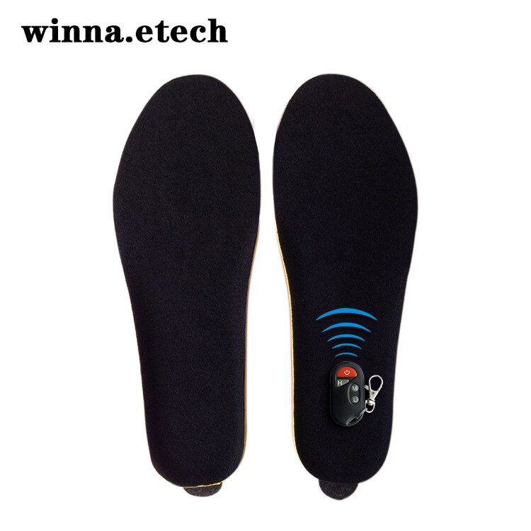 Winter Electric Heated Insoles Shoe 2300mAh Wifi Boot Foot Warmer with Remote Control Fabric Thermal Heating Insole for Skiing: 44