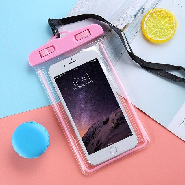 Waterdichte Telefoon Tas Pouch Onderwater Dry Case Cover Universal Voor Mobiele Telefoon Waterdichte Tas Droge-Slip Voor Iphone 12 X Xr: Rose