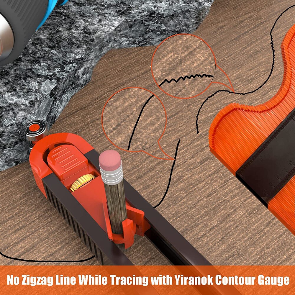 Precise Contour Gauge Profile Tool Irregular Contour Duplicator Gauge Tools fit for Welding Flooring Tile Carpet Woodworking DIY