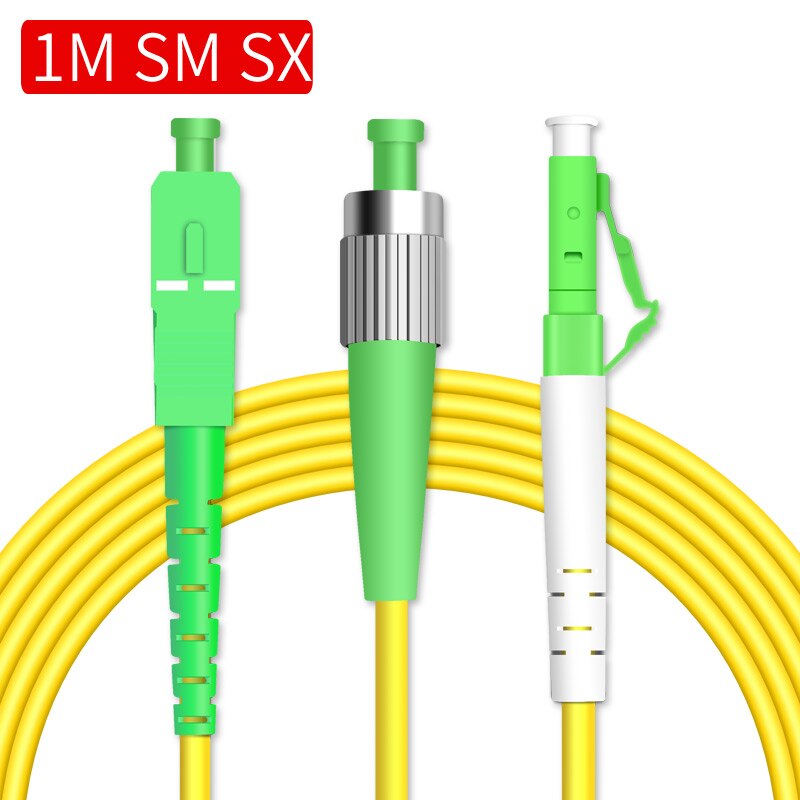 Optische faser patchkabel 1m 9/125 652D Simplex SC/APC FC/APC LC/APC Zopf FTTH CATV Optik patchkabel