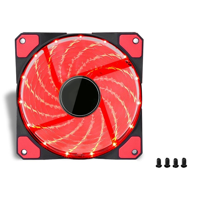 120mm stk datamaskin 16db ultra stillegående 15 lysdioder kabinett vifte heatsink kjøler kjøling m/ anti-vibrasjon gummi ,12cm vifte ,12 vdc 3p ide 4p