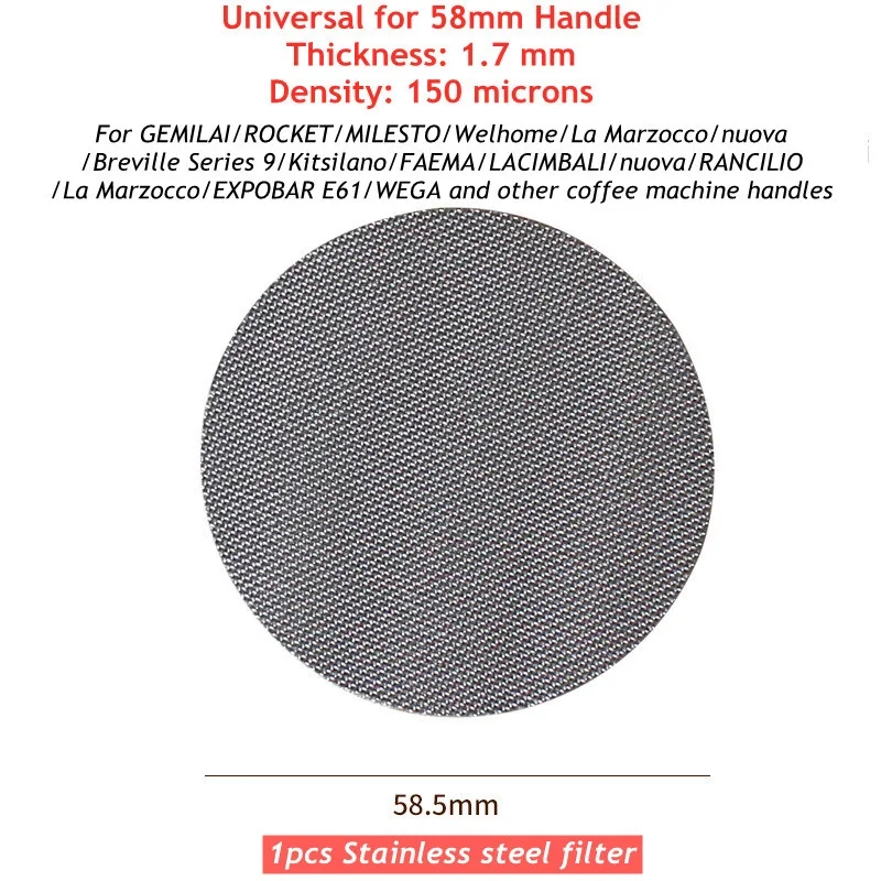 49mm Coffee Puck Screen 58mm 51mm 54mm 53mm Portafilter Filter Mesh Plate Coffee Filter Screen Espresso Puck Screen Coffee Maker: transparent