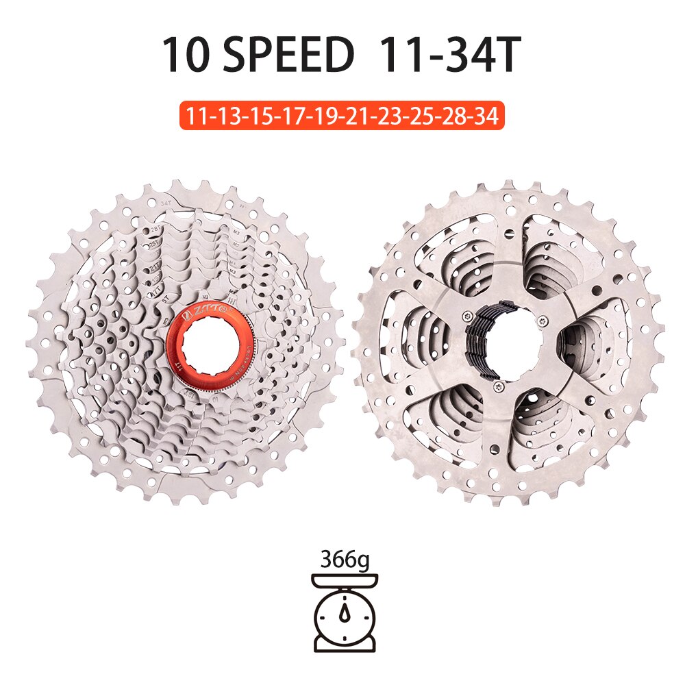 Ztto Mtb Racefiets 10 Speed Cassette 10 S 25T/28T/30T/34T/36T Mountain Fiets Tandwiel K7 Vouwfiets Fietsen Onderdelen: 10S 11-34T