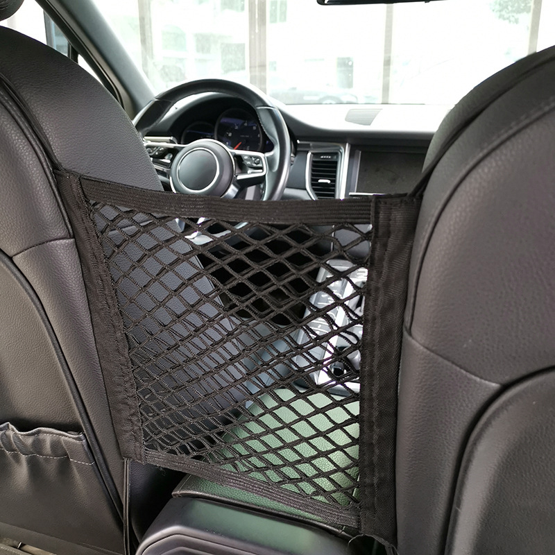 Red de almacenamiento lateral de asiento de coche Universal de 30x25cm, bolsa de red, soporte para equipaje, bolsillo para maletero, organizador de carga de red, accesorios interiores para coche
