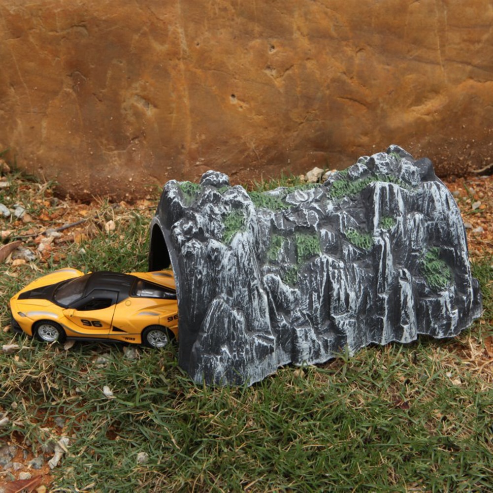 Simulation rockery tog hule tunnel model diy miniature jernbane scene tilbehør simuleret hule scene model legetøj til børn