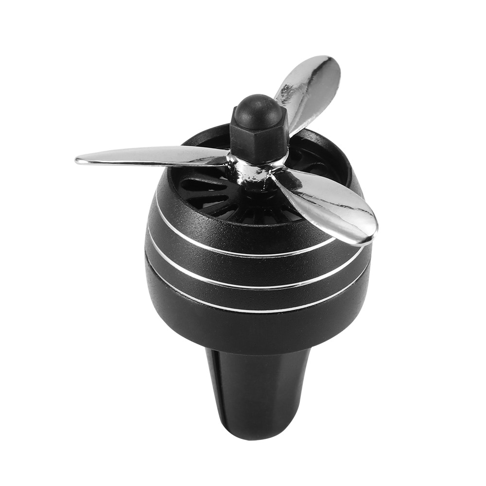 1pc luchtverfrisser auto geur led mini airco ventilatie uitlaat parfum clip frisse aromatherapie geur legering goede accessoires: Zwart