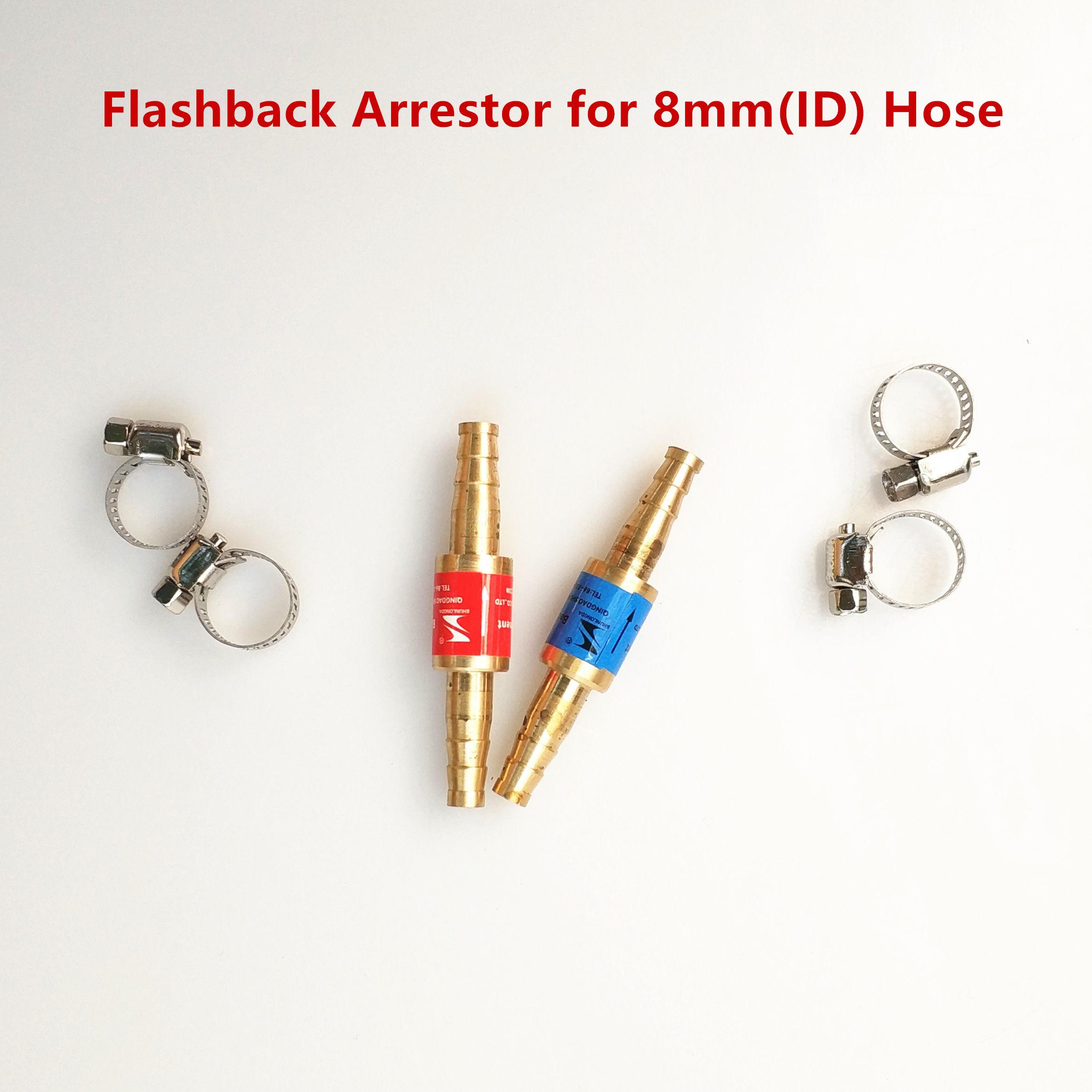 Safety Valve Flashback Arrestor Oxygen Acetylene/Fuel Welding/Cutting Torch 8mm/0.31" or 10mm/0.4" Hose