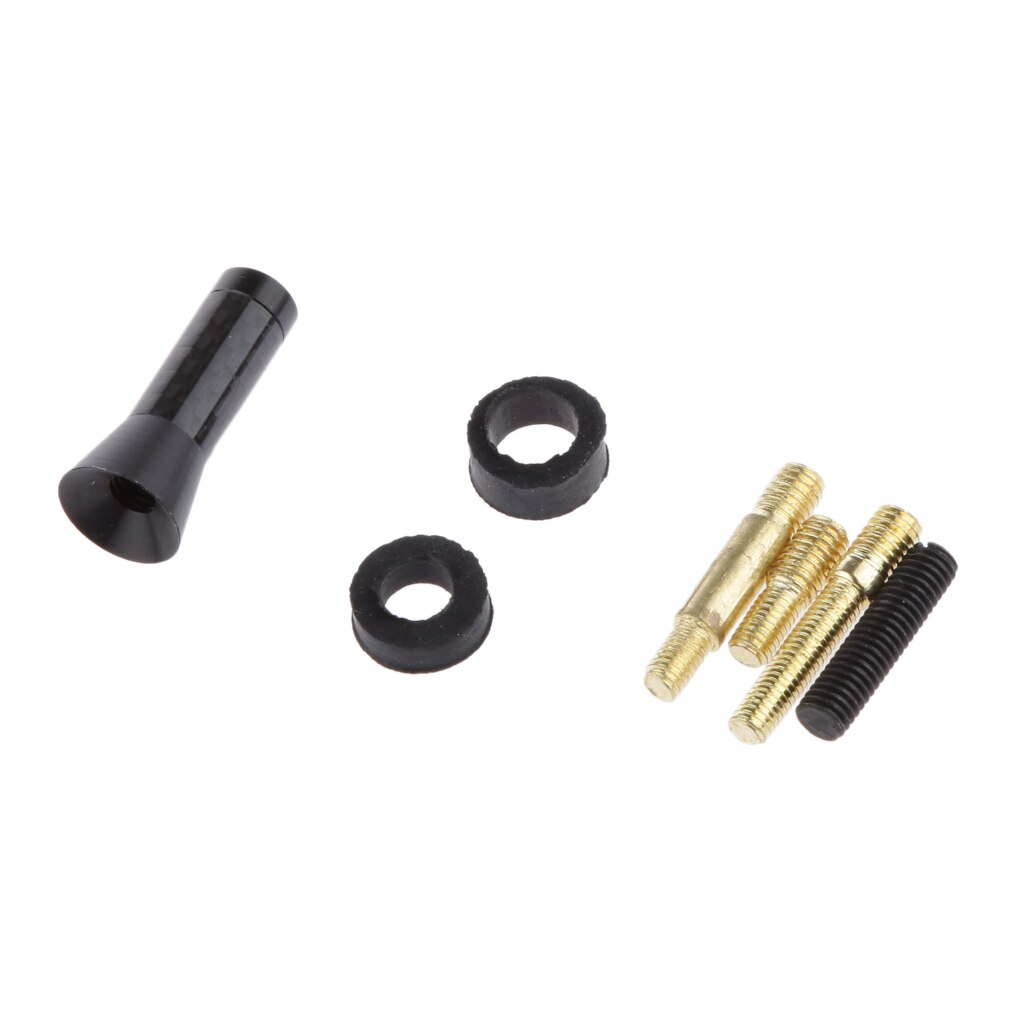 Antena de coche negra corta y ancha AM/FM Radio aérea mástil tipo tornillo Universal con tornillos M4 M3 M5 M6 duradero y fácil de instalar