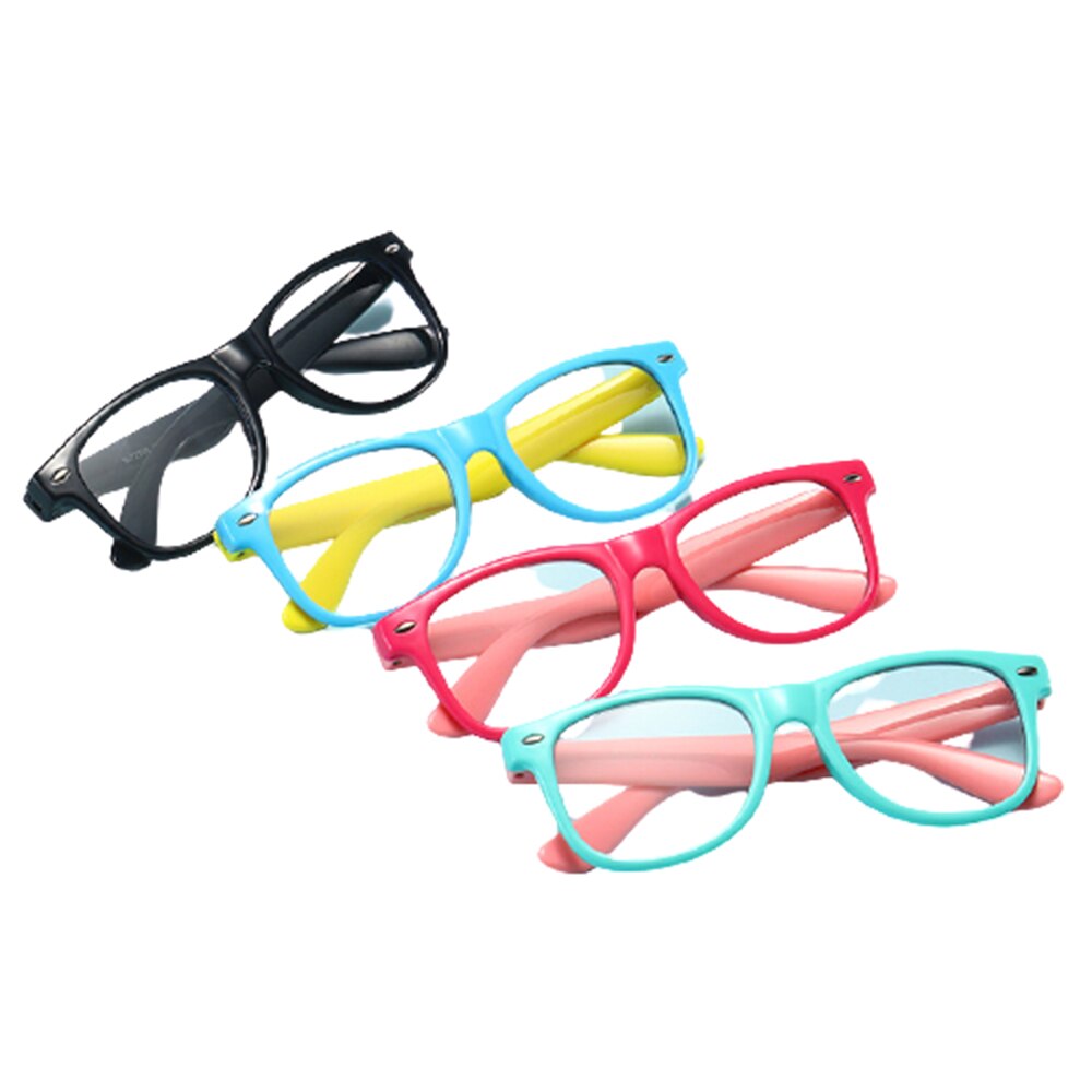 Boy Transparent Girls Eyeglasses Anti Blue Light Eyeware Frame Kids Square Children