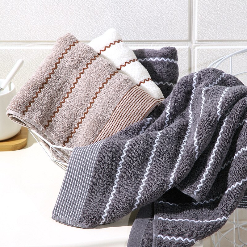 Japanse Stijl Wave Gezicht Handdoek, Puur Katoen Huishoudelijke Zachte En Dikke Badhanddoek, absorberende Voor Mannen En Vrouwen Zonder Lint