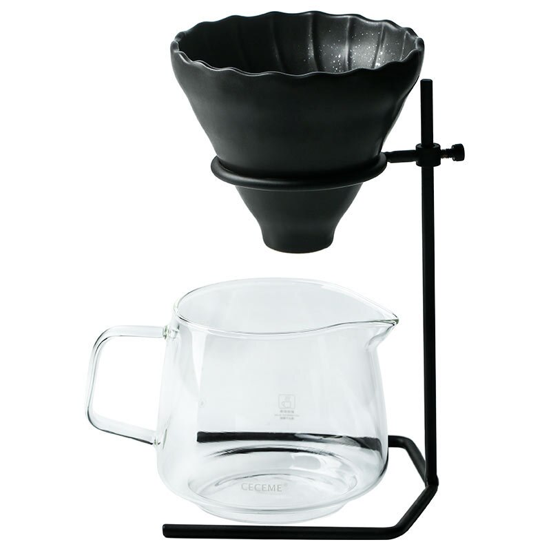 Hand-Made Coffee Kettle Filter Apparatus Set 700ml Coffee Filter Cup Filter Holder Sharing Pot Over Coffee Maker^^