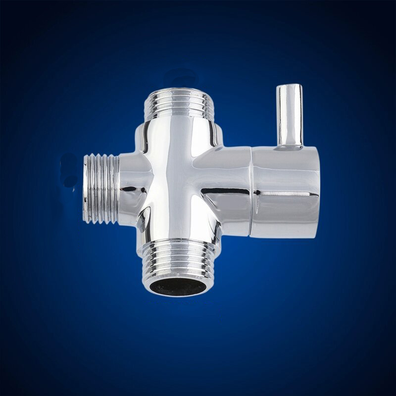 Bideu pentru toaletă și baie din alamă cromată, adaptor în t de  g1/2 ", supapă deviatoare de duș, robinet de duș cu 3 căi, conector în t, scule pentru supapă