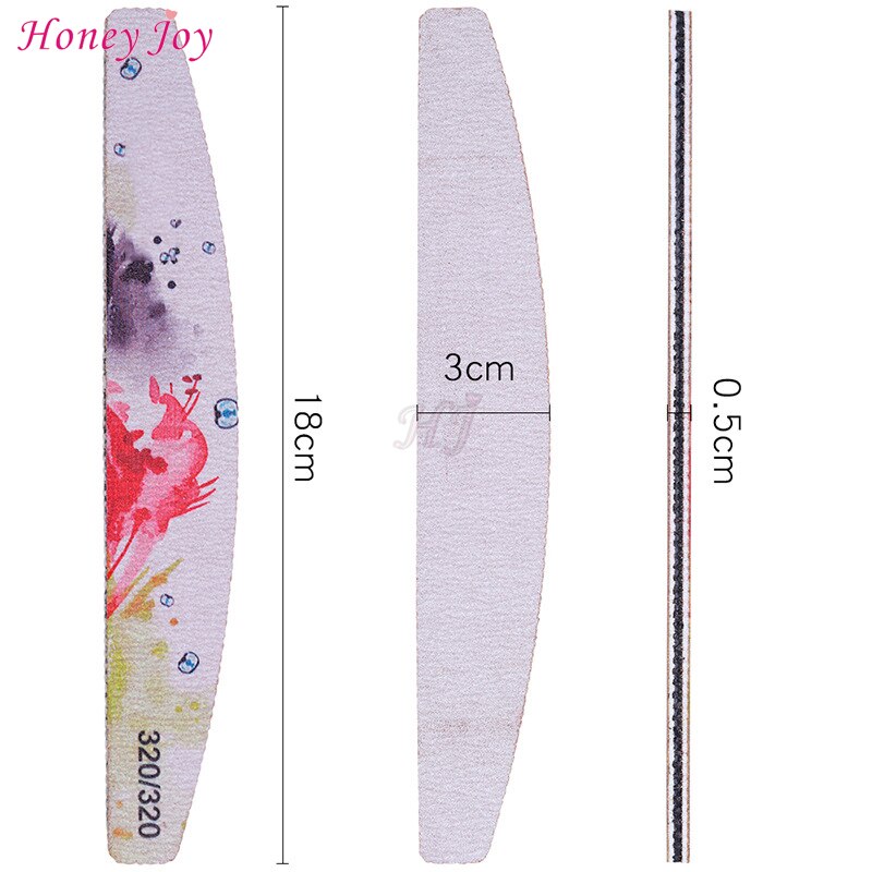 Grit #80/#100/#180 Curve Dubbele Side Nagelvijlen Nagelvijl Buffer Schuurblok Polish wasbare Bestand Manicure Gereedschap