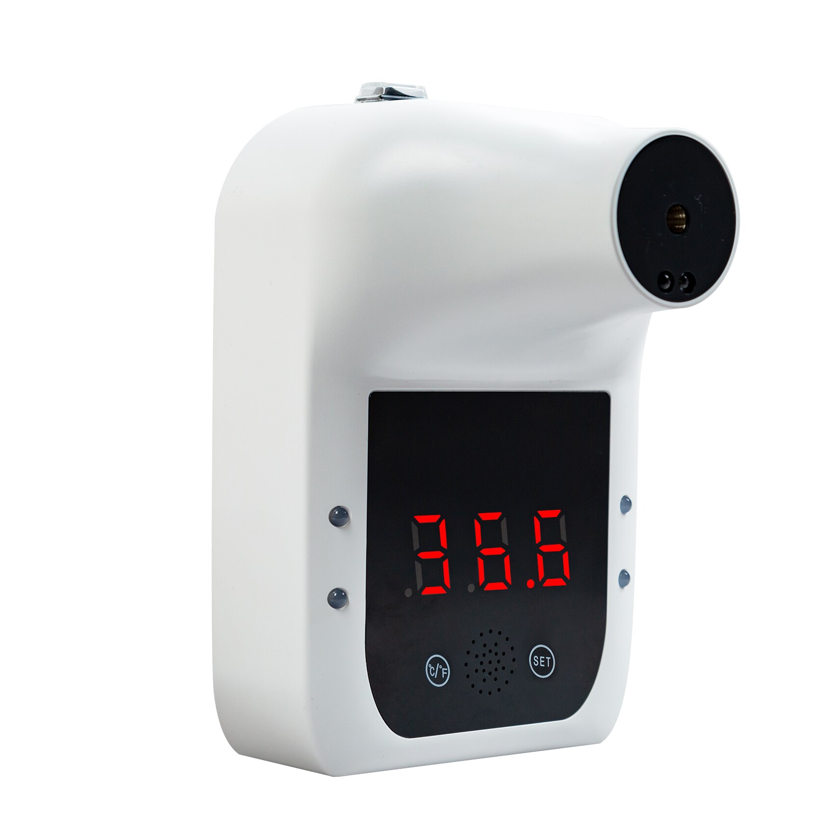 Non-Contact Infrarood Voorhoofd Thermometer Digitale Muur Gemonteerde Self-Service 0.1S Quick Test Lcd Met Alarm zonder Batterij