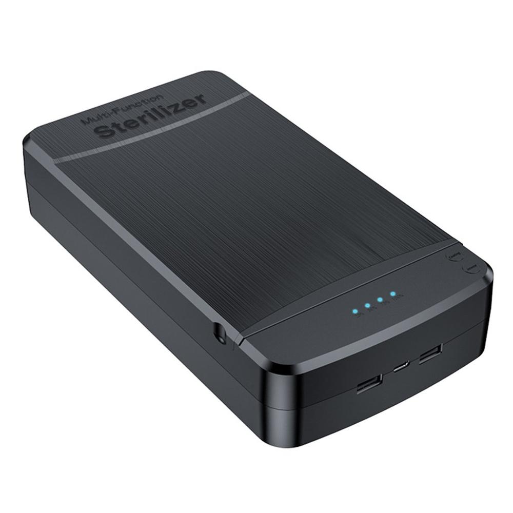 Multifunctional Portable Mobile Ultraviolet Disinfection Box Intelligent Sterilization UV Disinfection: Black
