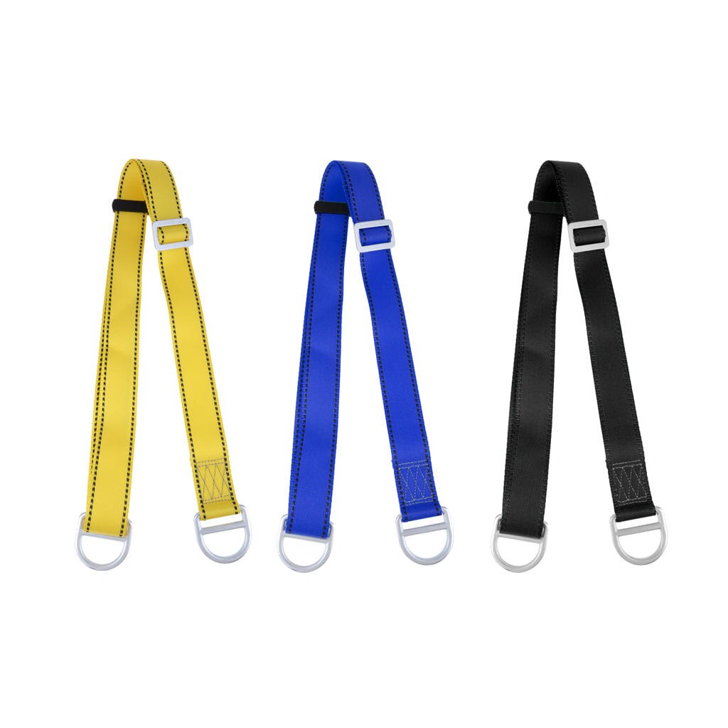 Outdoor Rock Climbing Adjustable Nylon Webbing Sling Fall Protection Safety Harness Webbing Strap with Carabiner 23KN Climbing