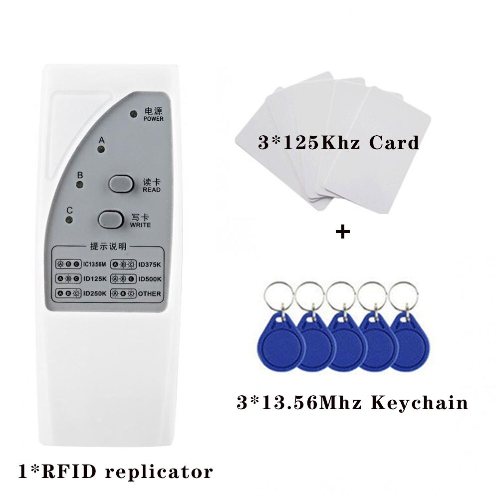 Draagbare smartcard-schrijver ic/id multi-frequentie duplicator nfc rfid tag kopieermachine lezer schrijver voor 125 khz -13.56 mhz: Pakket 5