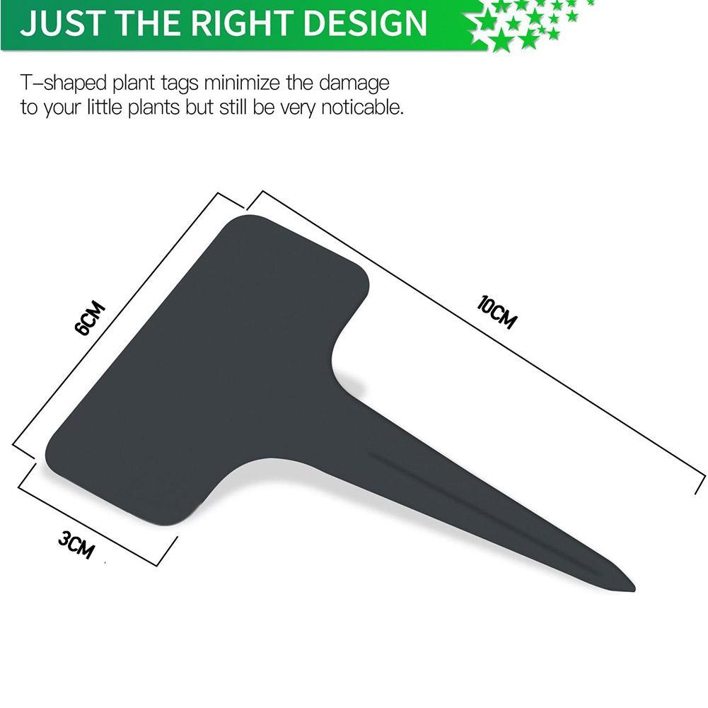 30/50/100Pcs T-Shape Plant Tags Plastic Waterproof Reusable Flower Seed Varieties Tagging Marker Labels Garden For Plants Sign