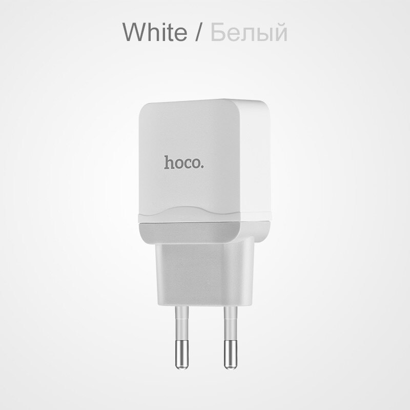 HOCO Universele 5V2. 4A USB Charger Adapter Met Oplaadkabel Muur Travel Charger EU Stekkers Draagbare voor iPhone X Samsung Xiaomi: with MicroUSB cable