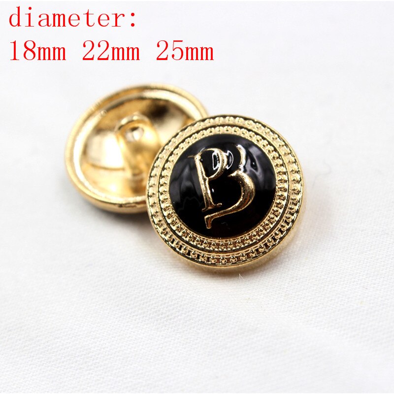N171125 , 10 Stuks Metalen Knoppen, Kleding Accessoires Diy Handgemaakte Materialen, Pak Jas Knoppen, Mode Decoratieve Knoppen
