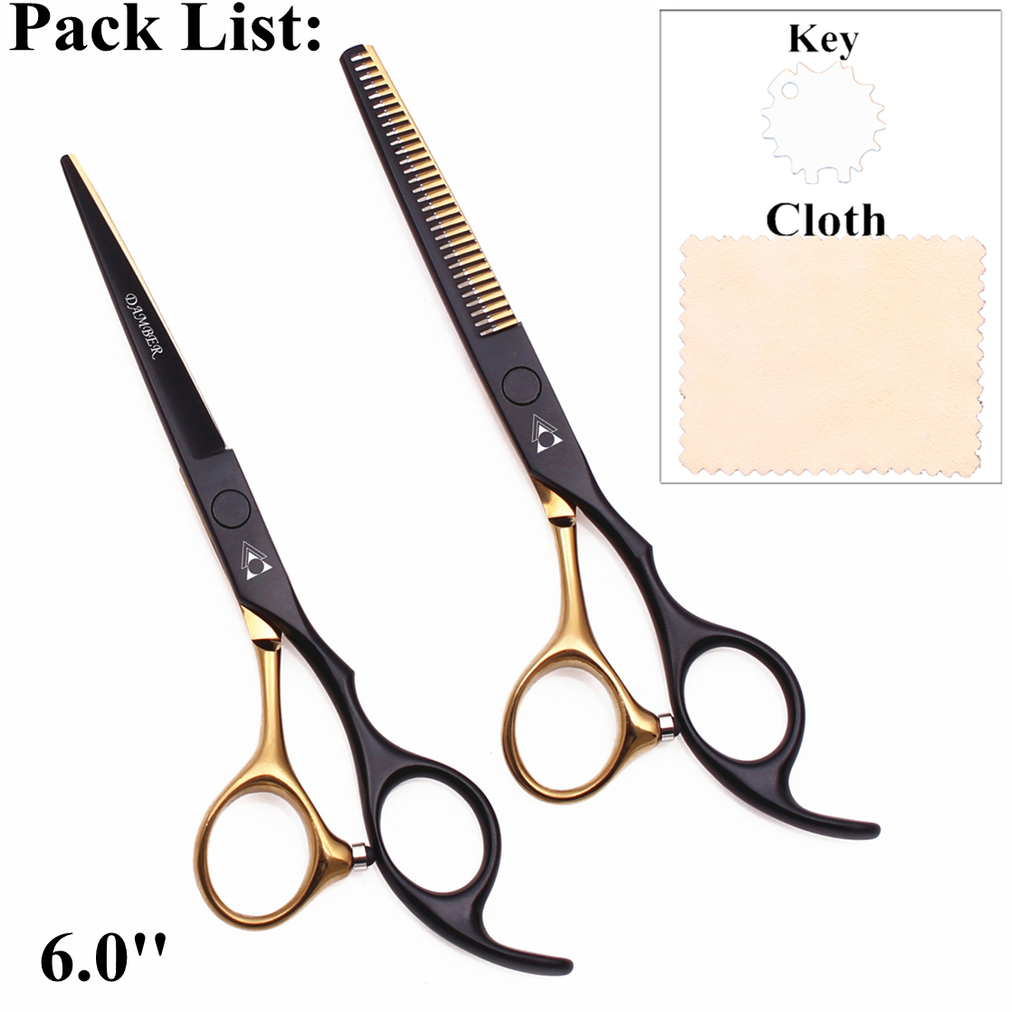 Tijeras para el cabello 5,5 6,0, tijeras profesionales de peluquería, juego de tijeras de peluquero para adelgazar, tijeras para cortar cabello 440C Japón acero 888 #: Castaño