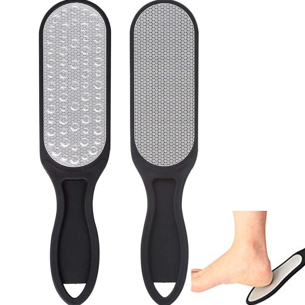 Lima de pies de acero inoxidable, rallador de talón para los pies, removedor de escofina para pedicura, herramientas de manicura de lujo, 1 ud.