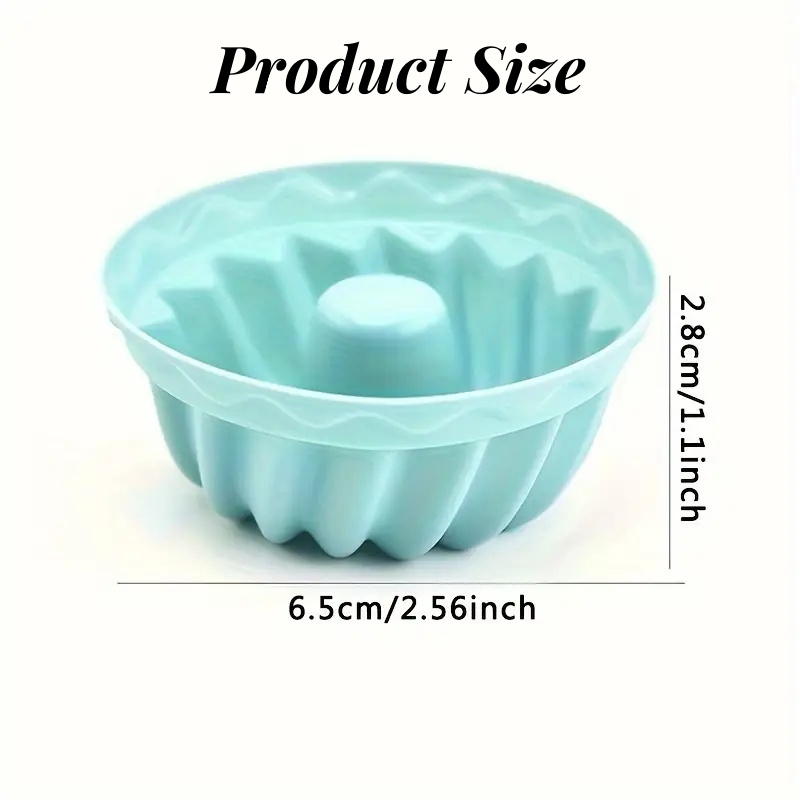 4/12Pcs Non-stick Silicone Mini Cake Pans Molds Muffin Cupcake Jelly Mold Fluted Tube Cake Making Reusable Kitchen Baking Tool