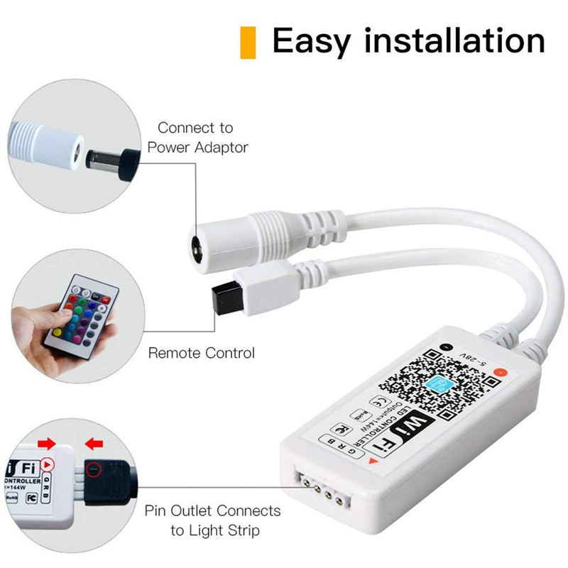 5V ~ 24V Rgb Wifi Controller Rgbw Rgbww Wifi Led Controller 12V Voor 5050 2835 5630 3528 led Strip Magic Thuis