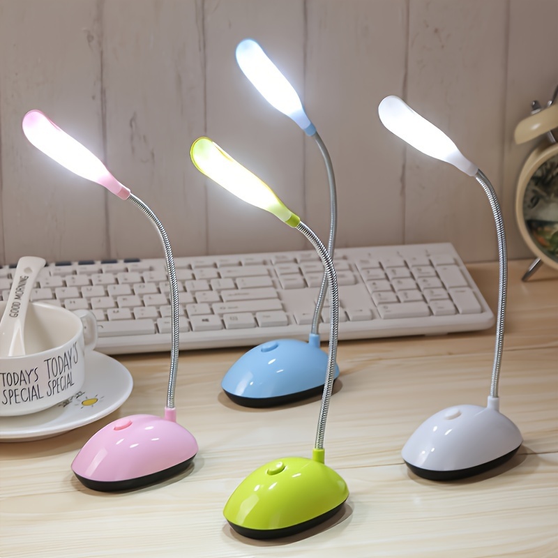 Mini LED Schreibtischlampe AAA Batteriebetriebenes Nachtlicht Augenschutz Leselampe Kreative Klapptischlampe zum Studium Schlafzimmer
