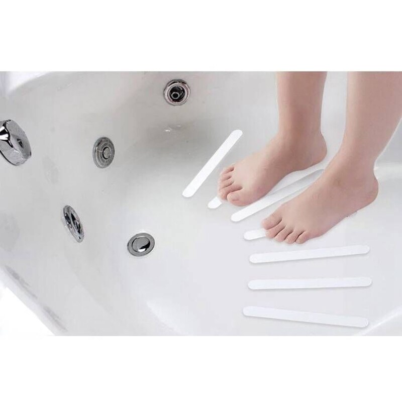 Tiras antideslizantes de seguridad para ducha, pegatinas antideslizantes para bañera, cinta antideslizante para escalera de 7,87 pulgadas, 10 Uds.