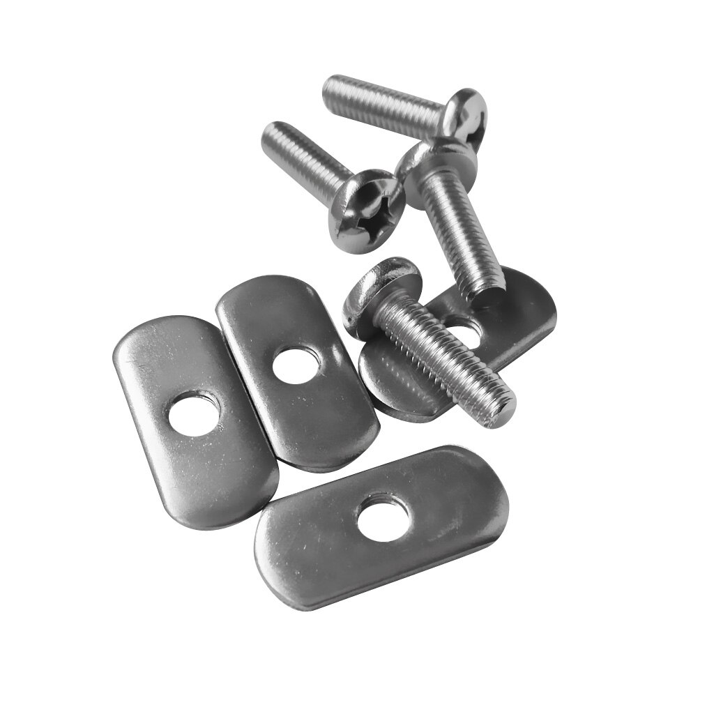4 Sets Stainless Steel M6 Screws + Nuts Kayak Track/Rail Mounting Fittings