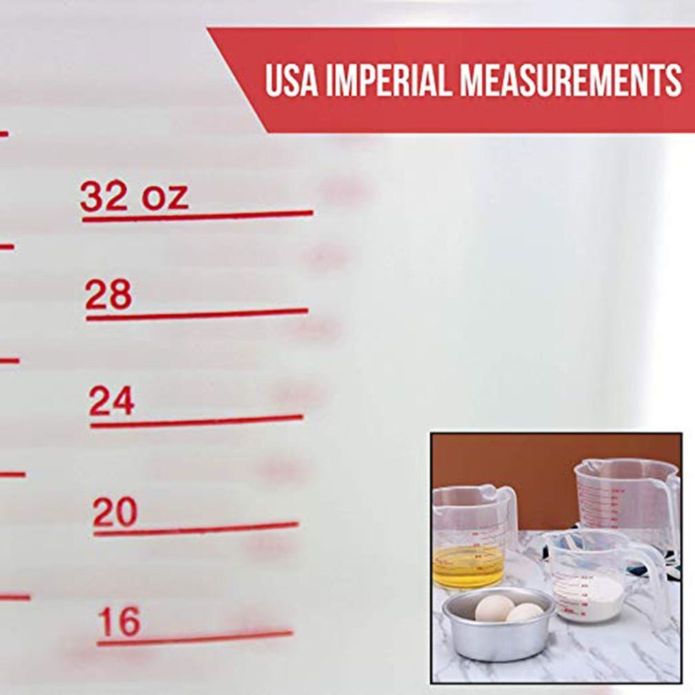 Food grade plastic measuring instruments with scale durable portable plastic measuring cup tool cups