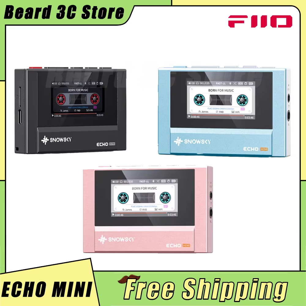 Fiio Snowsky Echo Mini Mp3 bezprzewodowy Bluetooth Mini Walkman 8GB niestandardowa obsługa Dsd Retro przenośny odtwarzacz Bluetooth prezent