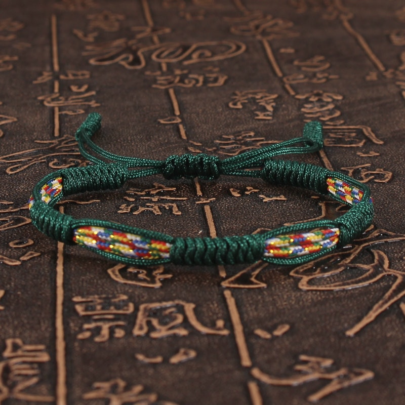 handgefertigt Geflochtene Schnur Armbinde Paar Glück Nationalen Stil Konzentrischen Knoten Charme Armbänder für Frauen Männer Freundschaft Schmuck: Stil 22