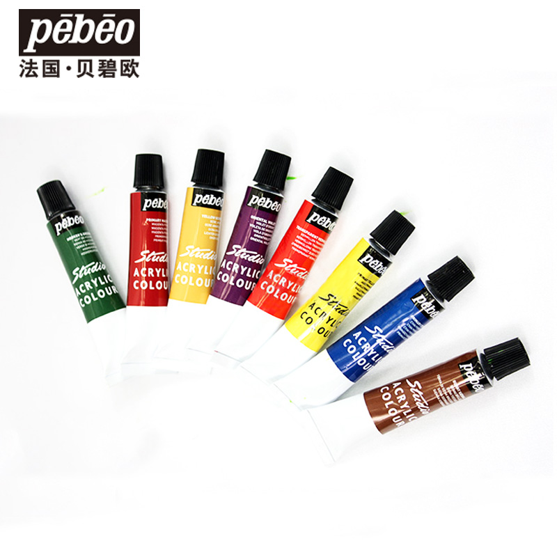Pebeo 24/18/12 farve 12ml akrylmaleri sæt diy stof pigment kunstner forsyninger