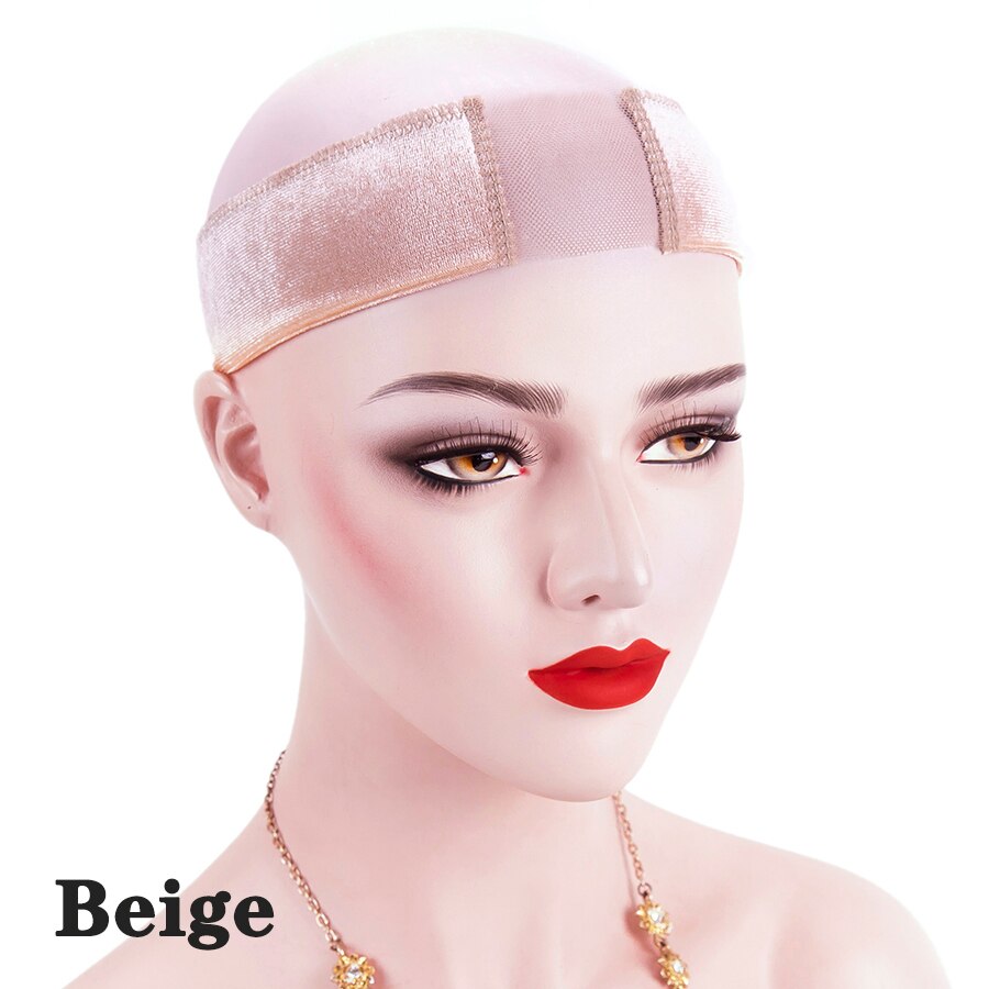 Leeons Headband Wig Grip Double Side Velvet Wig Grips Handband With Lace Adjustable Elastic Band For Wig Non-Ship Wig Holder: beige