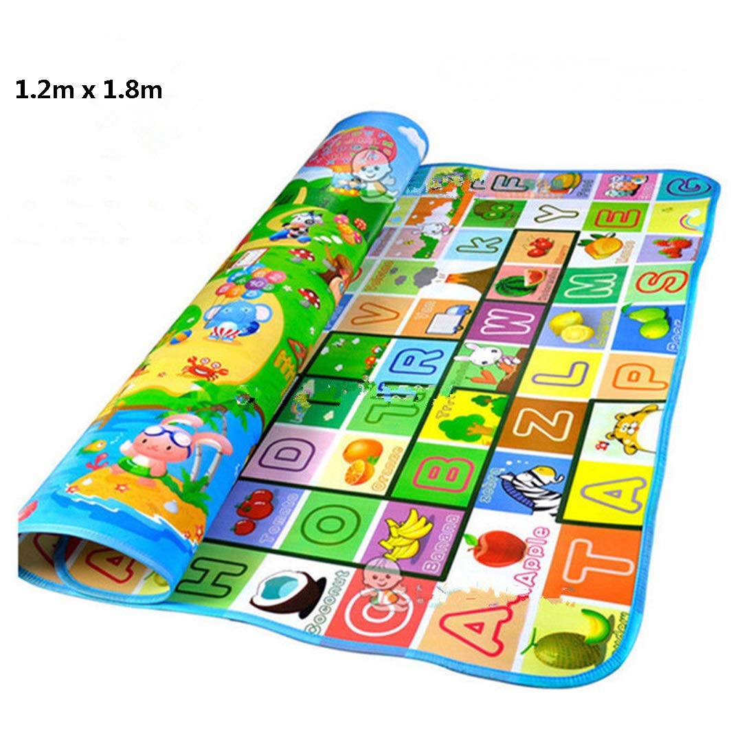 Baby Kruipen Speelkleed Klim Pad Double-Side Fruit Letters En Happy Farm Baby Speelgoed Speelmat Kids Tapijt Baby game
