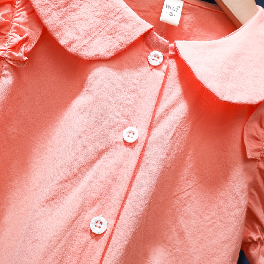 Chemisiers en coton à manches courtes pour bébés filles, vêtements d'été, tenue princesse élégante, mignon, doux, Tee-Shirt de fête, 1-6T