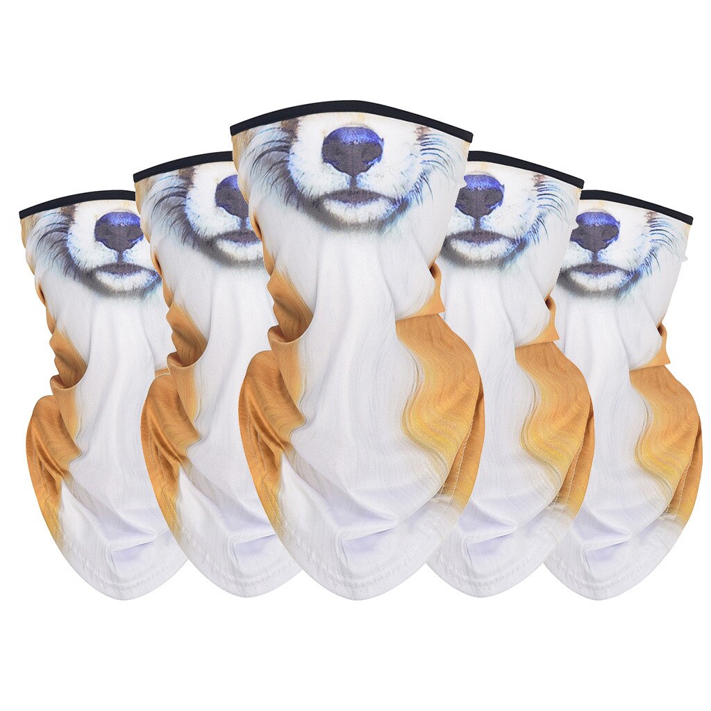 5PCS Unisex Rave Bandana Neck Gaiter Tube Headwear For Women Men Face Scarf Protective Silk Scarf bandana Handkerchief#T2: D