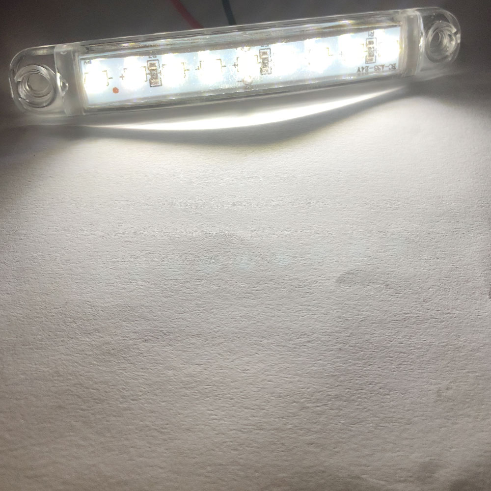 9 luces LED de señal lateral para camión, luz trasera para remolque de coche de 24V, lámpara de giro de freno de marcha atrás, luz impermeable, accesorios para vehículos: Azul / 4.300 k