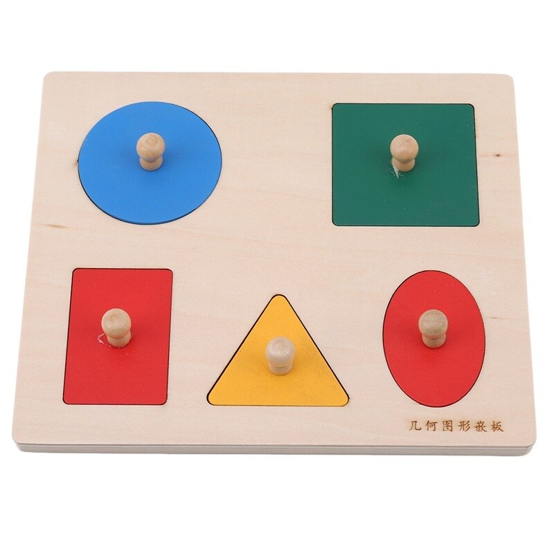 Forme in legno Geometriche Ordinamento Matematica Montessori Di Puzzle Colorato di Apprendimento In Età Prescolare Gioco Educativo Giocattoli Del Bambino del bambino: Geometric