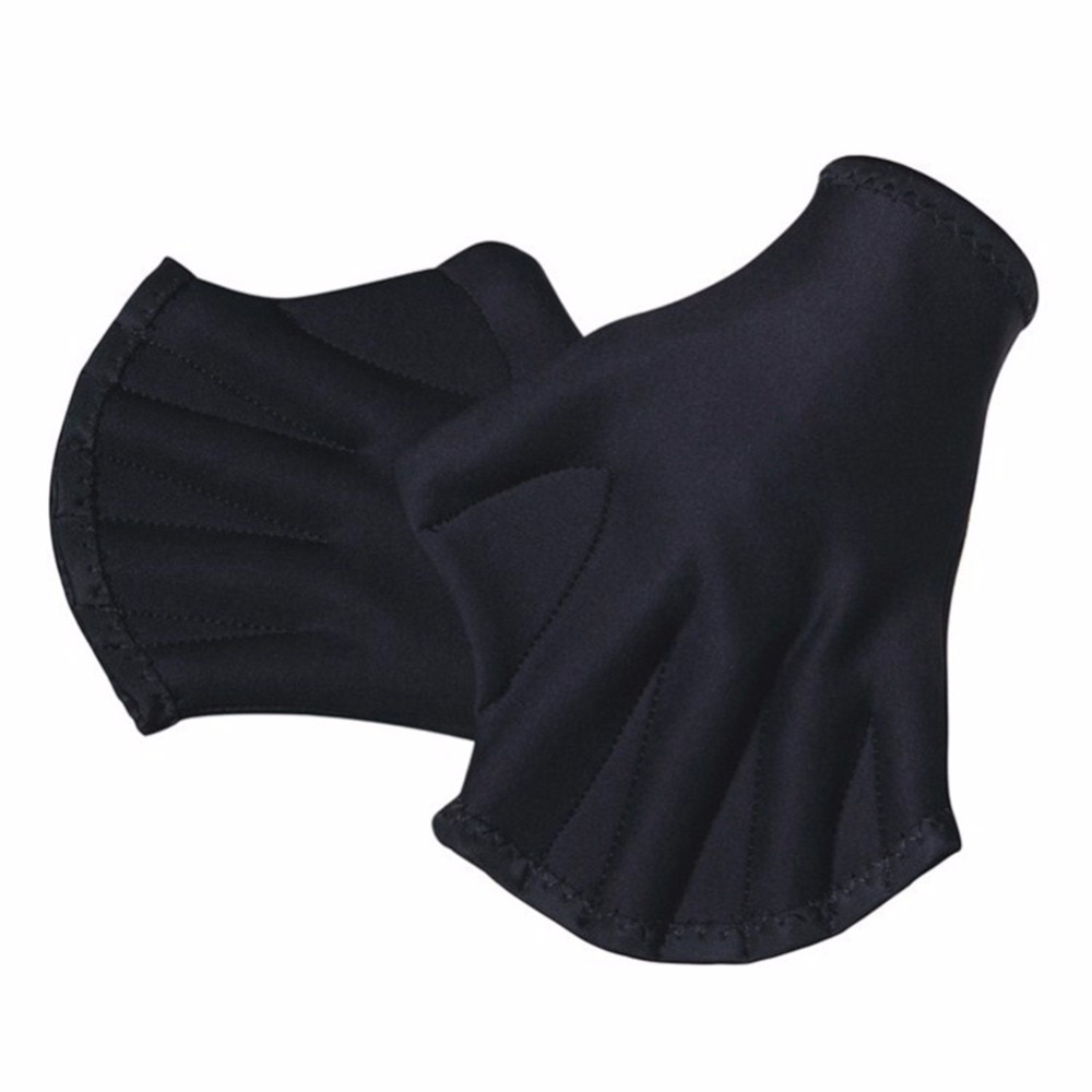 1Pair Surfing Webbed Gloves Swim Training Paddle Gloves Black Surfing Webbed Swim Diving Frog Fingerless Gloves