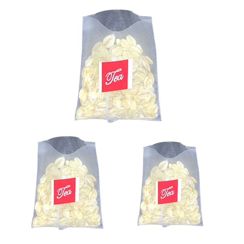 Sachet de thé en Nylon avec filtre, 100 pièces, étiquette simple, Transparent, vide